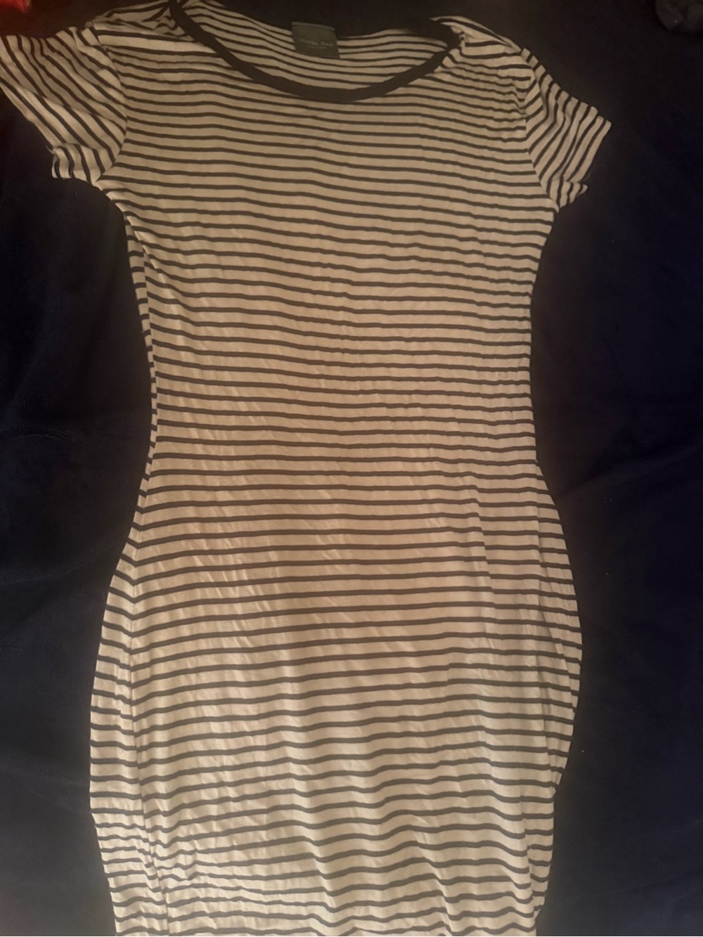 Olivia Rae Black and White Striped Dress